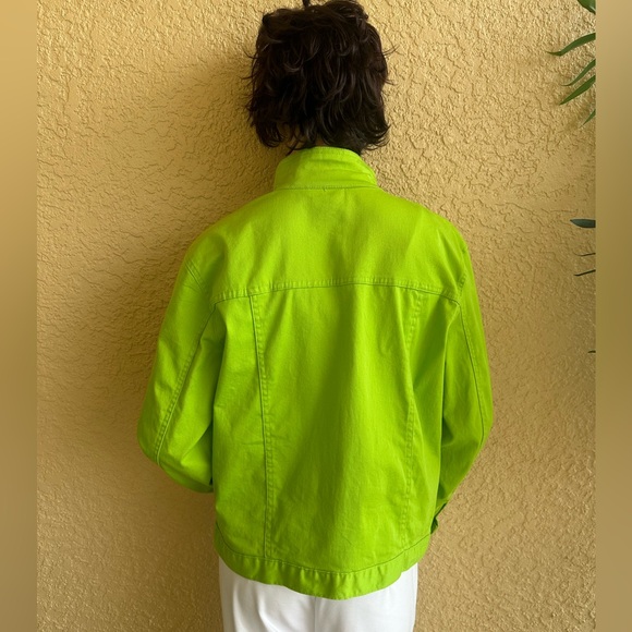 IMPULSE brand lime green canvas jacket - Picture 7 of 10